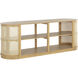 Behati 71 inch Light Wash / Light Wash Media Console & Cabinet